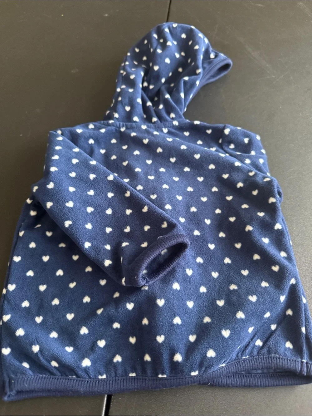 Carter's Navy Blue Hoodie with White Heart Print